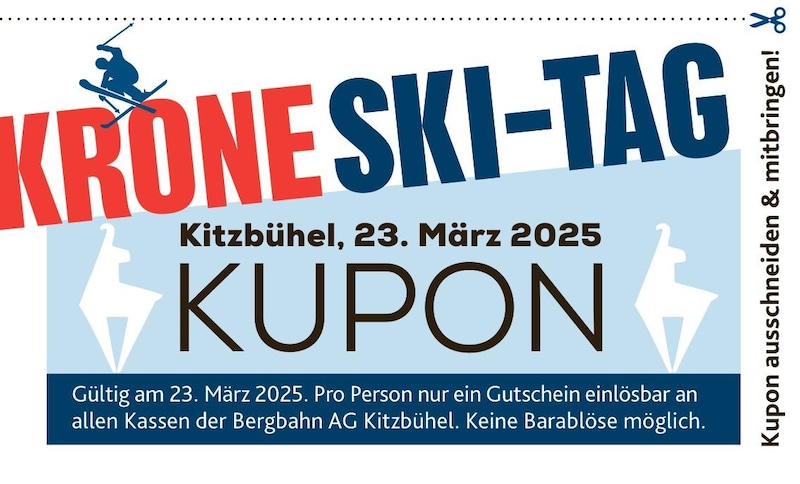 This coupon can be found in today's edition of the Tyrolean "Krone". Cut it out and redeem it on March 23! (Bild: &quot;Krone&quot;)