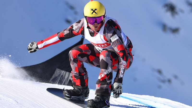 Jacky Dusek siegte im ersten Rennen von Gudauri. (Bild: GEPA)