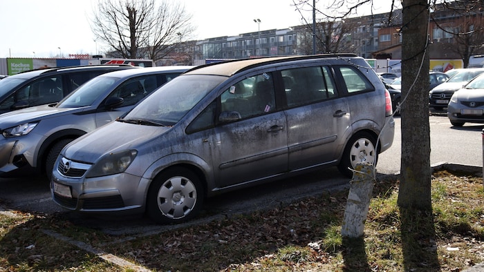 Das Geisterauto vom Europark – es ist mittlerweile entfernt. 