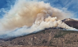 Der großer Waldbrand bei Latsch im Südtiroler Vinschgau hielt mehr als 100 Einsatzkräfte in ...