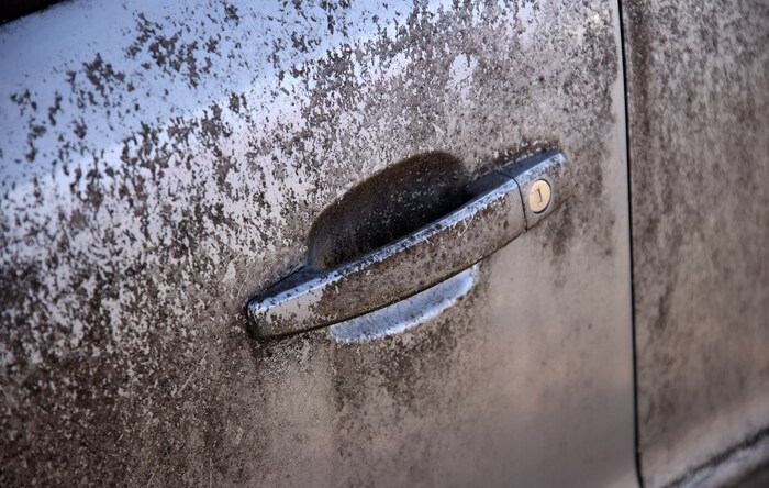 Moss, rust and the weather are taking their toll on the car.