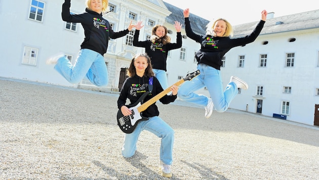 The girls of the band FSG's - Ella, Julia, Klara &amp; Lilly are looking forward to the national competition! (Bild: Evelyn Hronek)