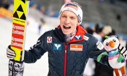 Jan Hörl hat am Samstag zum Abschluss der Skisprung-Bewerbe bei der WM in Trondheim ...
