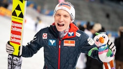 Jan Hörl hat am Samstag zum Abschluss der Skisprung-Bewerbe bei der WM in Trondheim Großschanzen-Silber geholt. (Bild: APA/GEORG HOCHMUTH)