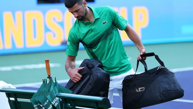 Novak Djokovic schied auch in Indian Wells früh aus. (Bild: APA/Getty Images via AFP/GETTY IMAGES/CLIVE BRUNSKILL)