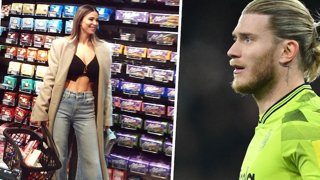 Diletta Leotta, Loris Karius' lady of the heart, didn't want to expose herself to unnecessary hot flushes while shopping. (Bild: AFP, Instagram.com/dilettaleotta)