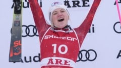 Katharina Truppe jubelte in Are. (Bild: AP)