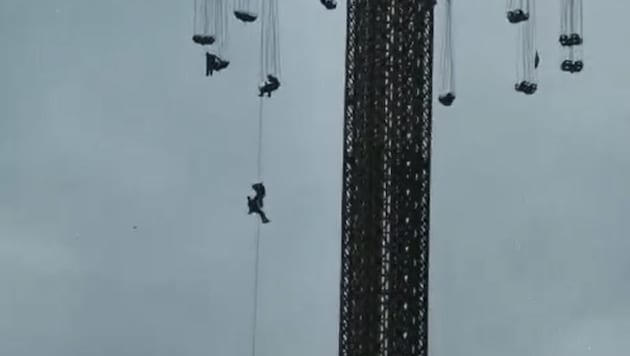 Excitement among several passers-by at the Vienna Prater on Monday morning. The "Krone" knows what's behind it. (Bild: „Krone“-Leserreporter)