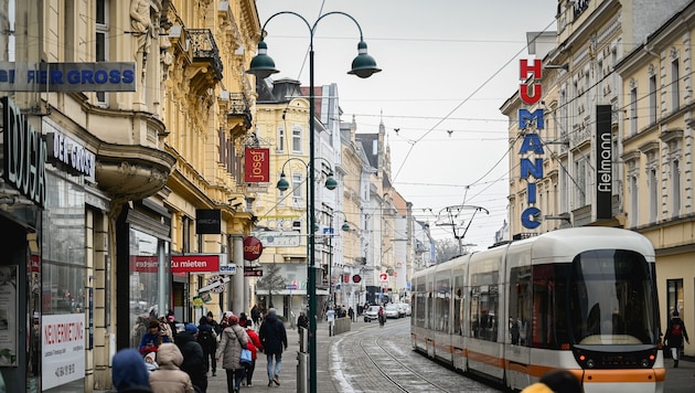 Der Vorfall fand in einer Straßenbahn auf der Linzer Landstraße statt (Bild: Wenzel Markus)