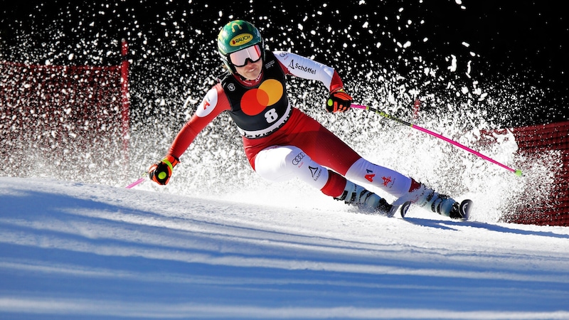 Victoria Olivier is currently third in the downhill standings, 79 points ahead of Leonie Zegg and Sara Allemand (It), who are in fourth place ex-aequo. (Bild: GEPA)