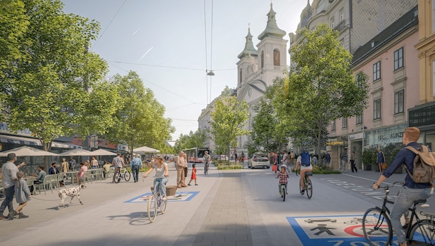 Die Landstraßer Hauptstraße soll neu gestaltet und verkehrsberuhigt werden – die Grünen schlagen ...