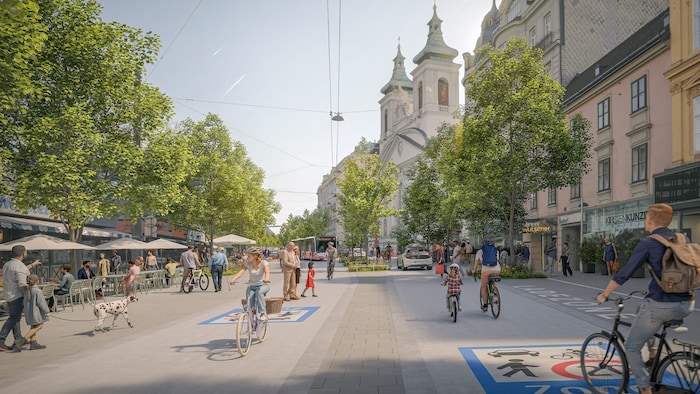 So soll die Begegnungszone am Rochusmarkt aussehen.