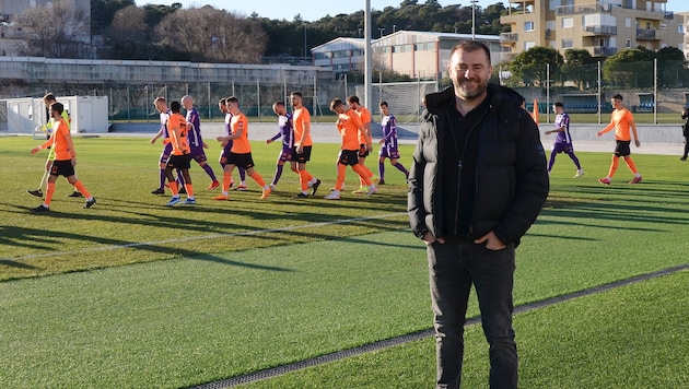 Will sowohl für Sibenik als auch Austria Klagenfurt (beide Teams im Hintergrund) eine ...