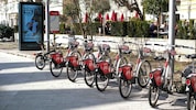 Mit den 40 Verleihstationen, die im ganzen Stadtgebiet verteilt sind, darf man auch die ...