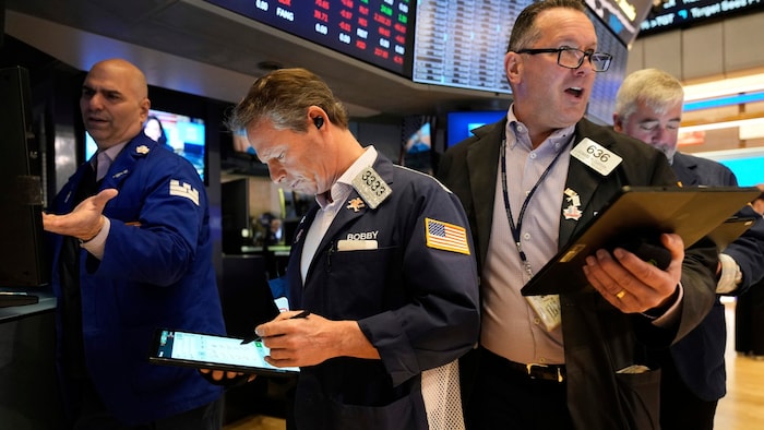 Die Brooker an der New Yorker Börse hatten einen äußerst hektischen Montag.