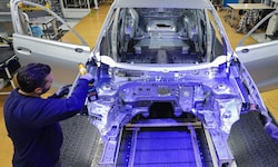 Eine VW-Produktionsstraße im Werk in Wolfsburg