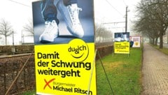 Vorarlberg ist derzeit übersät mit Wahlplakaten. Besonders in Bregenz wird geklotzt statt gekleckert. (Bild: APA/JOCHEN HOFER)