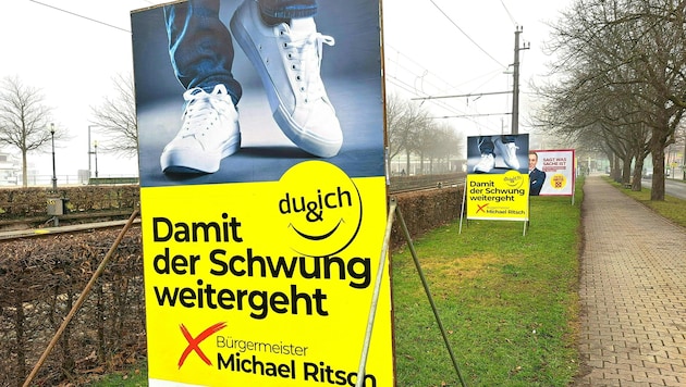 Vorarlberg ist derzeit übersät mit Wahlplakaten. Besonders in Bregenz wird geklotzt statt gekleckert. (Bild: JOCHEN HOFER)