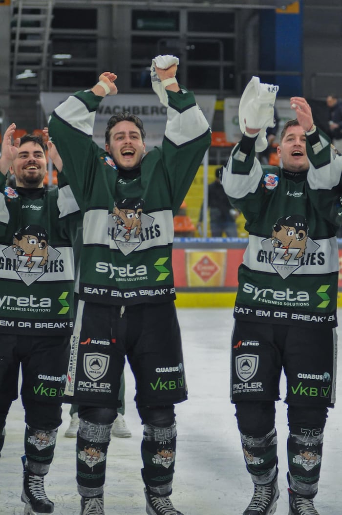 Die Grizzlies beim Meister-Jubel