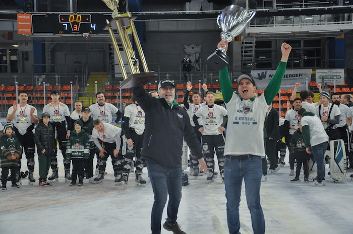 Die Grizzlies beim Meister-Jubel