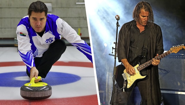 Boris Seidl war Nationalcoach für Curling in Brasilien, heute steht er als Lehrer in einem Klassenzimmer und tritt als Musiker auf. (Bild: Krone KREATIV/Ashram, Curling Academy)