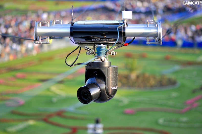 Camera cable car systems used at concerts and sporting events around the world. (Bild: ZVG CamCat)