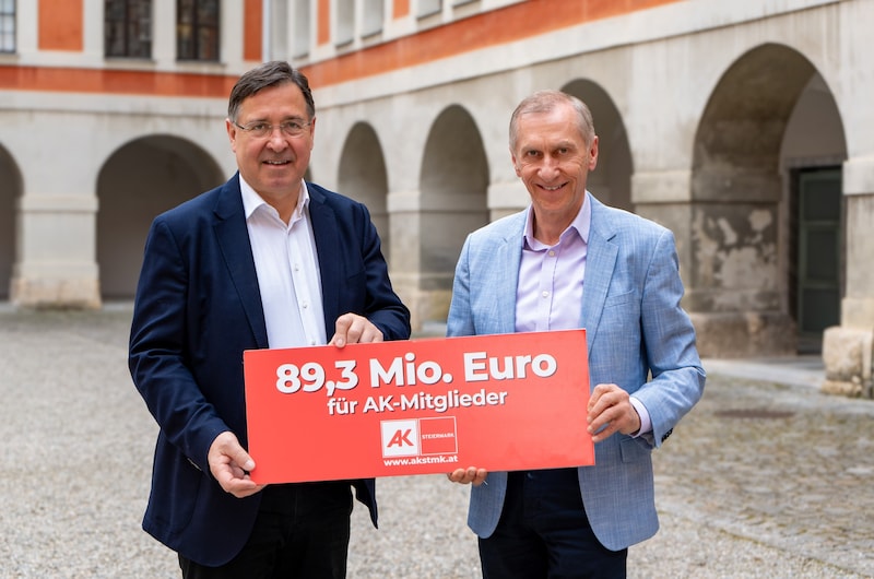 Director Johann Scheuch (left) and President Josef Pesserl (Bild: AK Stmk.)