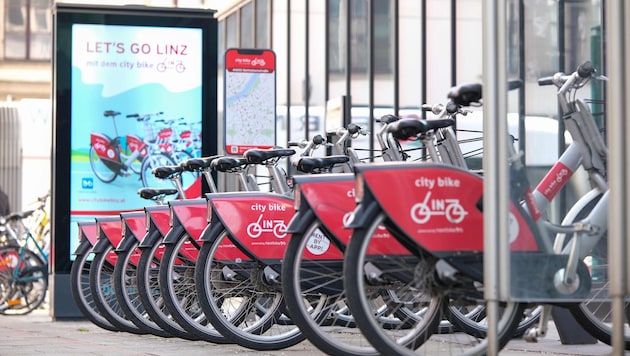 The "red" operating company earns money with the advertising displays at the 40 bike rental stations (Bild: Horst Einöder/Flashpictures)