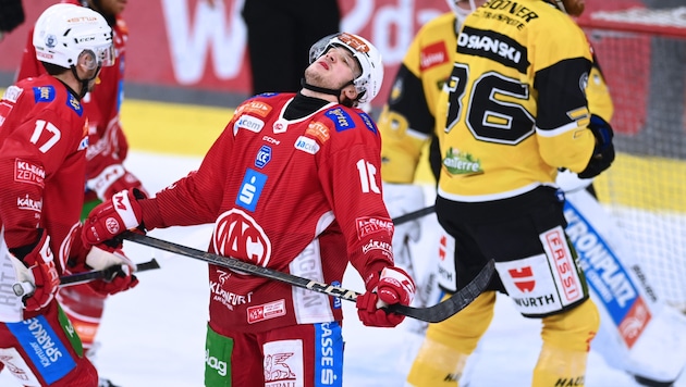 Lange Gesichter bei den Rotjacken. Gegen Pustertal gab‘s im fünften Spiel eine bittere 2:4-Niederlage. (Bild: Pessentheiner Florian)