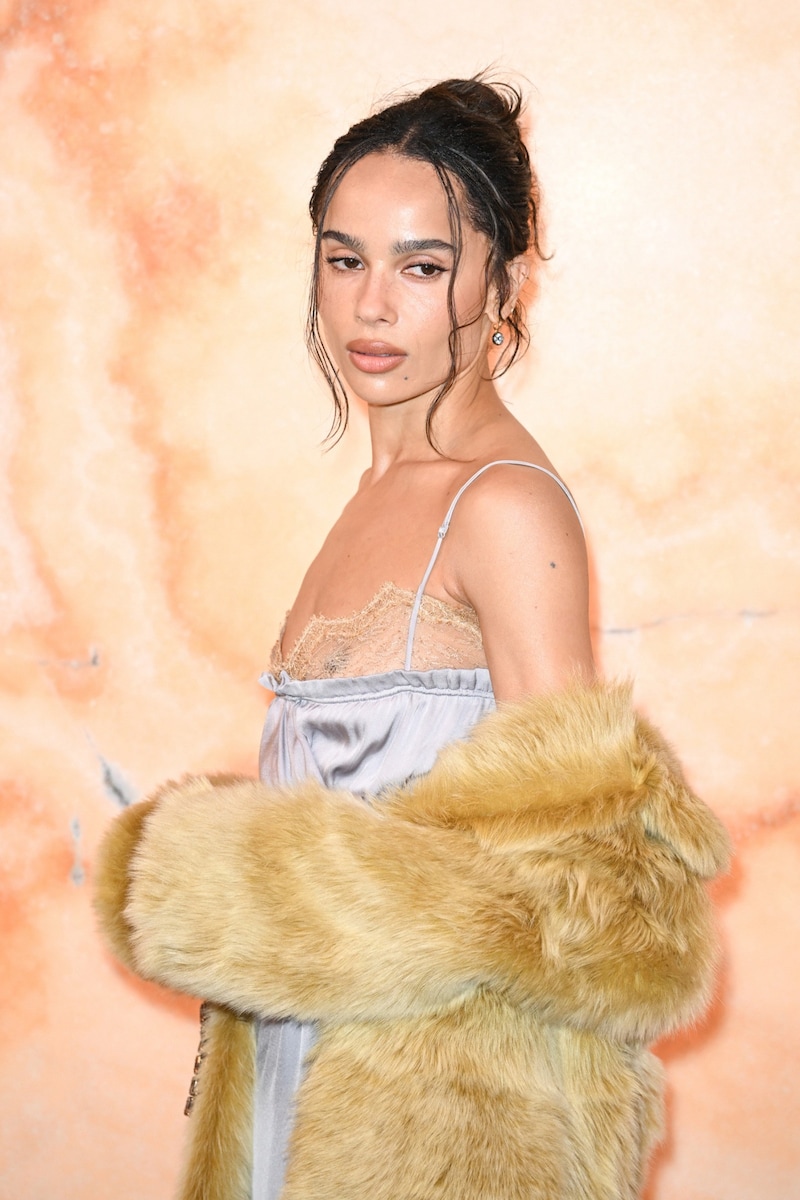 Zoë Kravitz gab bei der Modenschau von Saint Laurent tiefe Einblicke. (Bild: Viennareport)