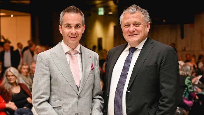 Die Oberbank-Vorstände Martin Seiter (links) und Florian Hagenauer.