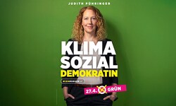 Neues Parteimitglied bei der SPÖ? Judith Pühringer lässt sich als Sozial- demokratin abdrucken. ...