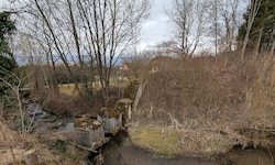 Das Wasser wird vom Gemmersdorfer Bach aus- und dann wieder eingeleitet.