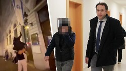 Das Video von der Tat ging 2023 viral. Jetzt ist die Mandantin von Anwalt Thomas Preclik (re.) ...