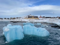 Eisberge im Hafen von Nuuk, die Wahl ist geschlagen. (Bild: Gregor Brandl)