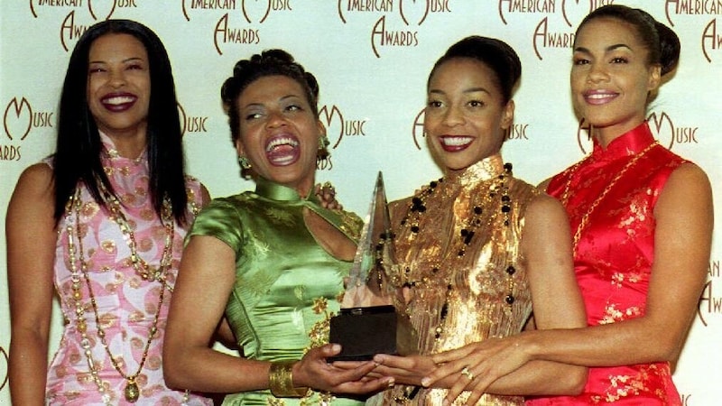 Dawn Robinson with her ex-colleagues from En Vogue (Bild: VINCE BUCCI / AFP)