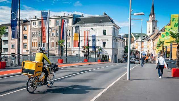 Mit einem solchen Rad war der Postler in Feldkirch unterwegs.  (Bild: Wallner Hannes)