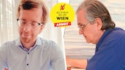 Das Tablet hat Dominik Hansabut (li.) immer zum Lernen bei sich. Lech O. (62) schildert er die ...