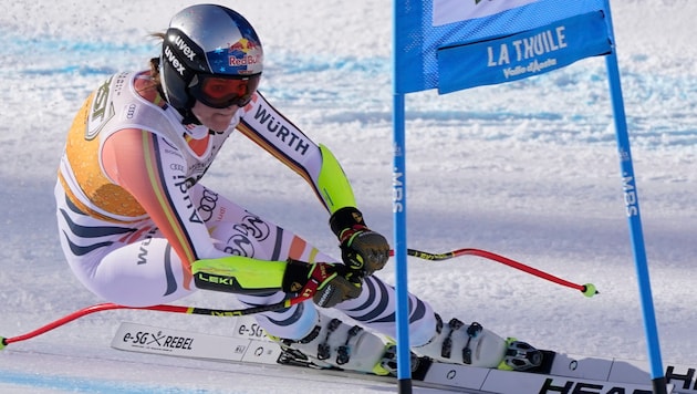 Emma Aicher triumphed in La Thuile. (Bild: AP)