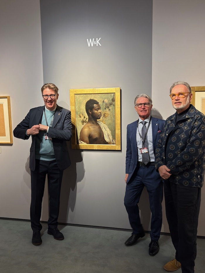 The art dealers Ebi Kohlbacher (left) and Lui Wienerroither (center) and Klimt expert Alfred ...