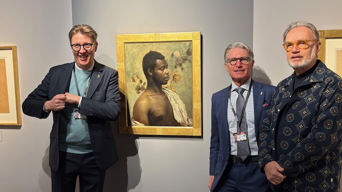 The art dealers Ebi Kohlbacher (left) and Lui Wienerroither (center) and Klimt expert Alfred ...