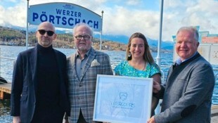 Michael Jirsak, Werner Frömmel, Bürgermeisterin Silvia Häusl-Benz und Hoteldirektor Roland ...