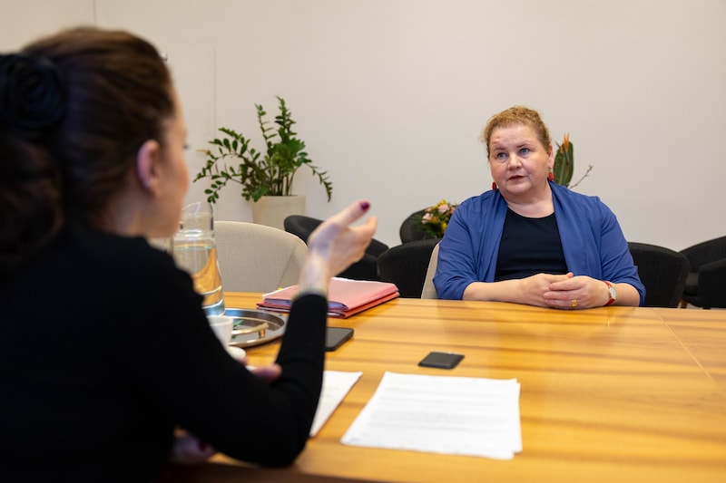 Ministerin Korinna Schumann im Gespräch mit der „Krone“ (Bild: Urbantschitsch Mario)