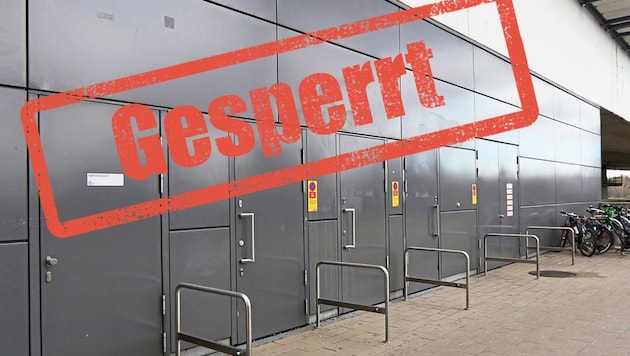 The toilet at the Donaustadtbrücke has also been closed for more than 1.5 years. (Bild: Krone KREATIV/Gerhard Bartel)