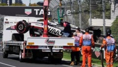 Der Haas-Bolide war völlig zerstört.  (Bild: AP/Heath McKinley)