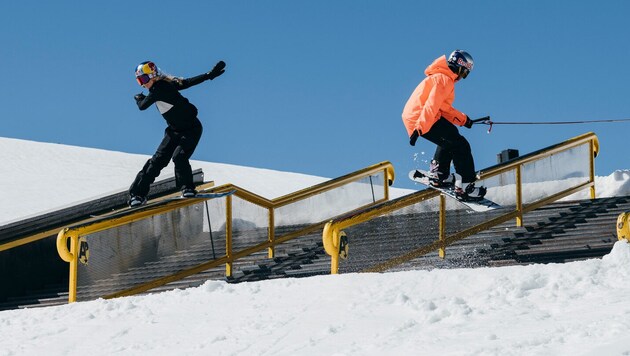 Anna Gasser (li.) und Clemens Millauer kamen nicht zum Einsatz