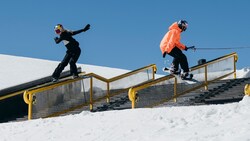 Anna Gasser (li.) und Clemens Millauer kamen nicht zum Einsatz