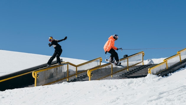 Anna Gasser (left) and Clemens Millauer did not get to compete (Bild: Red Bull Content Pool)