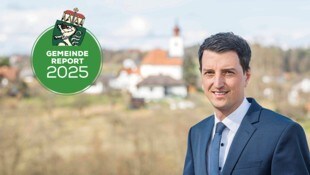 Thomas Weinzerl ist der neue Spitzenkandidat der ÖVP in Heiligenkreuz am Waasen.  (Bild: Krone KREATIV/Jürgen Fuchs)