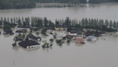 Ein Blick zurück ins Jahr 2013: Damals wurde das Eferdinger Becken großflächig überflutet.  (Bild: Schütz Markus)